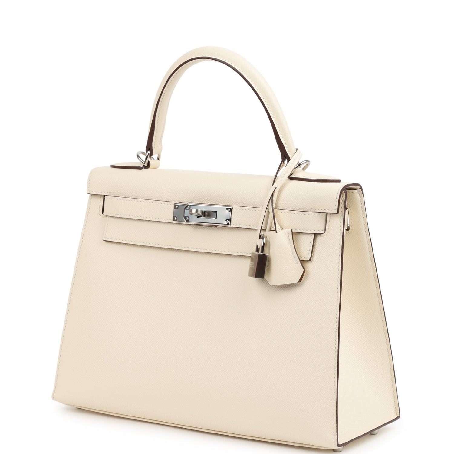 Kelly Sellier 28 Sellier Nata Verso Epsom Palladium Hardware Bag