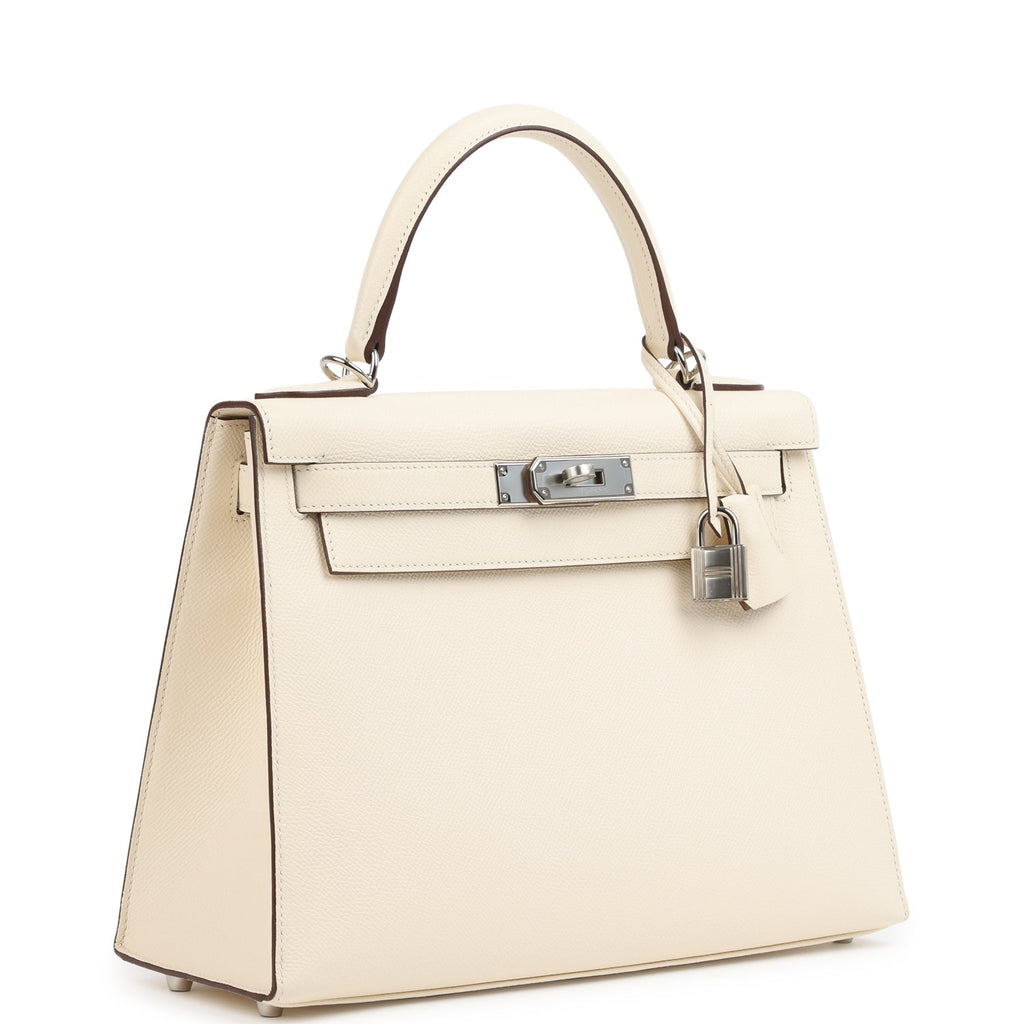 Kelly Sellier 28 Sellier Nata Verso Epsom Palladium Hardware Bag