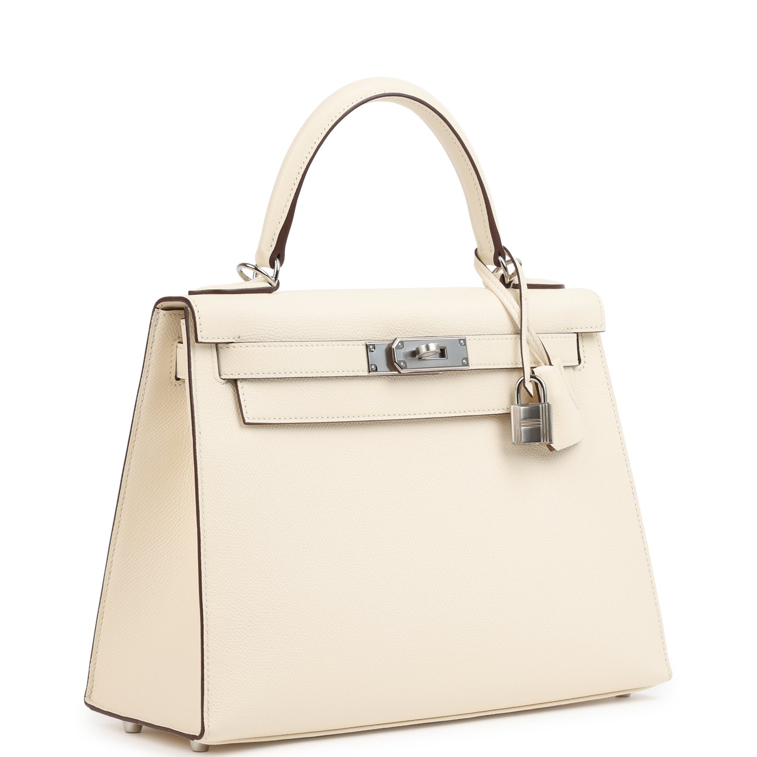 Kelly Sellier 28 Sellier Nata Verso Epsom Palladium Hardware Bag