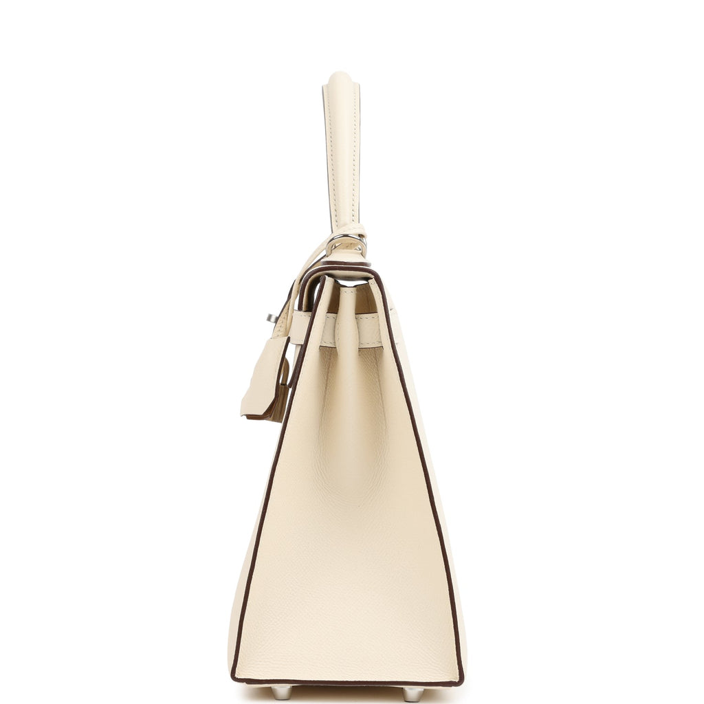 Kelly Sellier 28 Sellier Nata Verso Epsom Palladium Hardware Bag