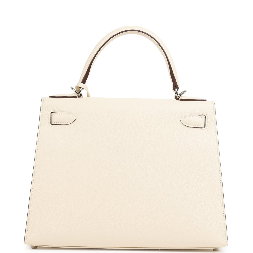 Kelly Sellier 28 Sellier Nata Verso Epsom Palladium Hardware Bag