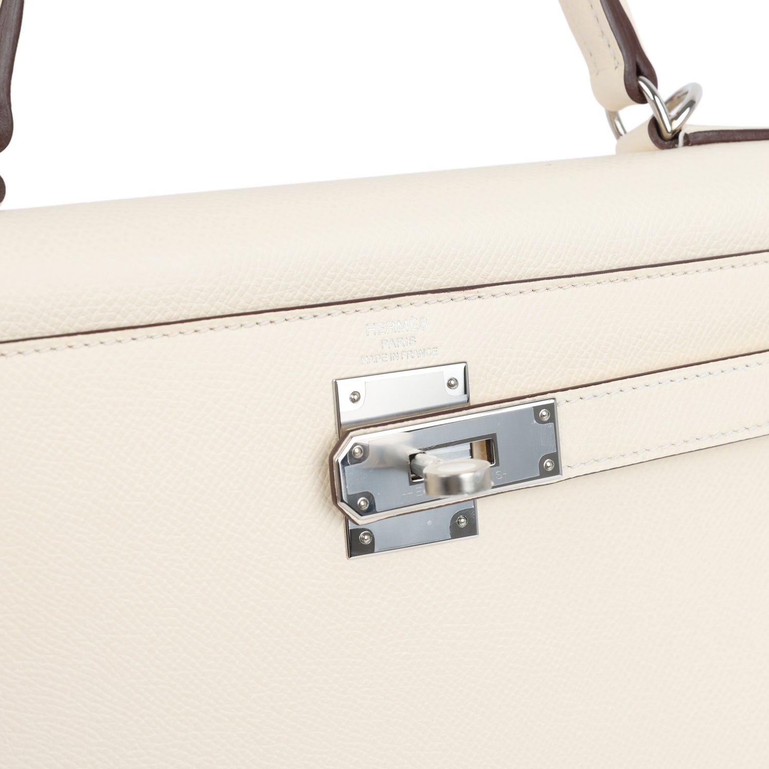 Kelly Sellier 28 Sellier Nata Verso Epsom Palladium Hardware Bag