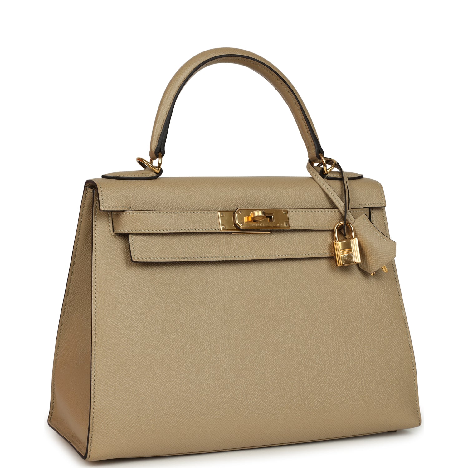 Kelly Sellier 28 Trench Epsom Gold Hardware Bag