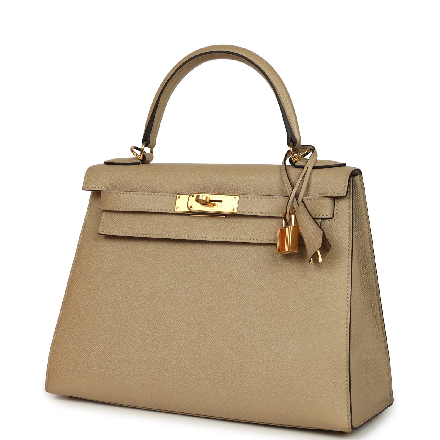 Kelly Sellier 28 Trench Epsom Gold Hardware Bag