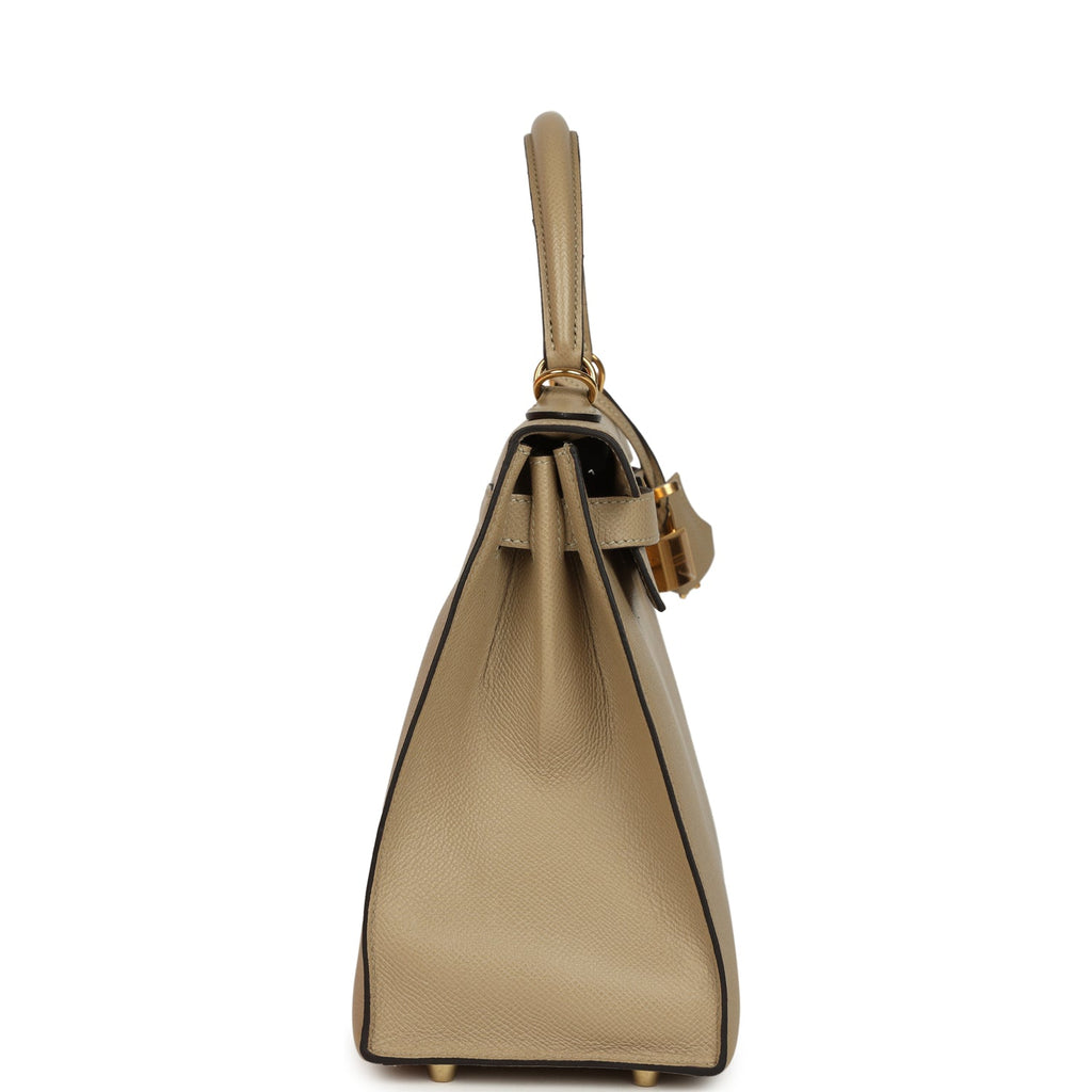 Kelly Sellier 28 Trench Epsom Gold Hardware Bag
