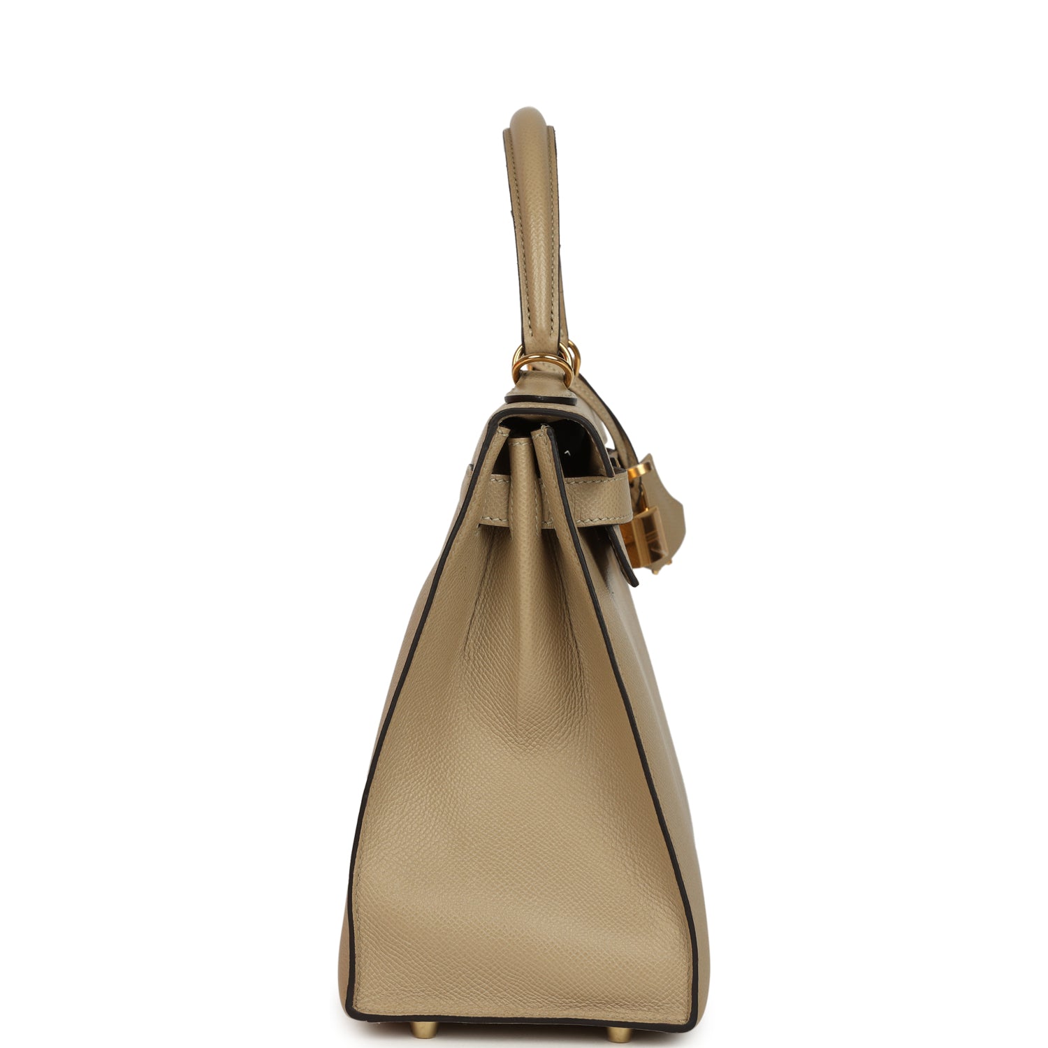 Kelly Sellier 28 Trench Epsom Gold Hardware Bag