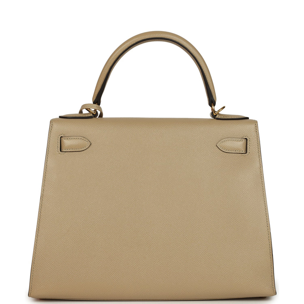 Kelly Sellier 28 Trench Epsom Gold Hardware Bag