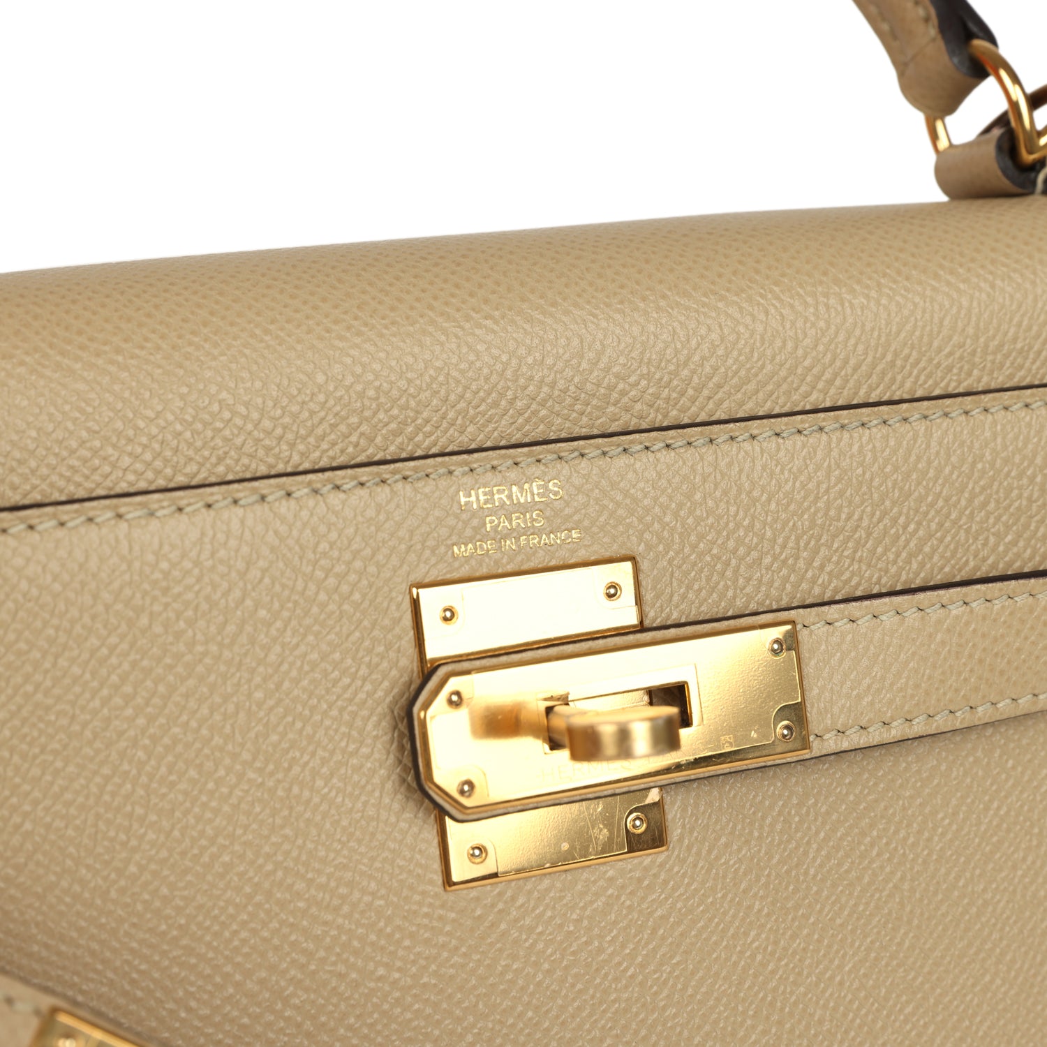 Kelly Sellier 28 Trench Epsom Gold Hardware Bag