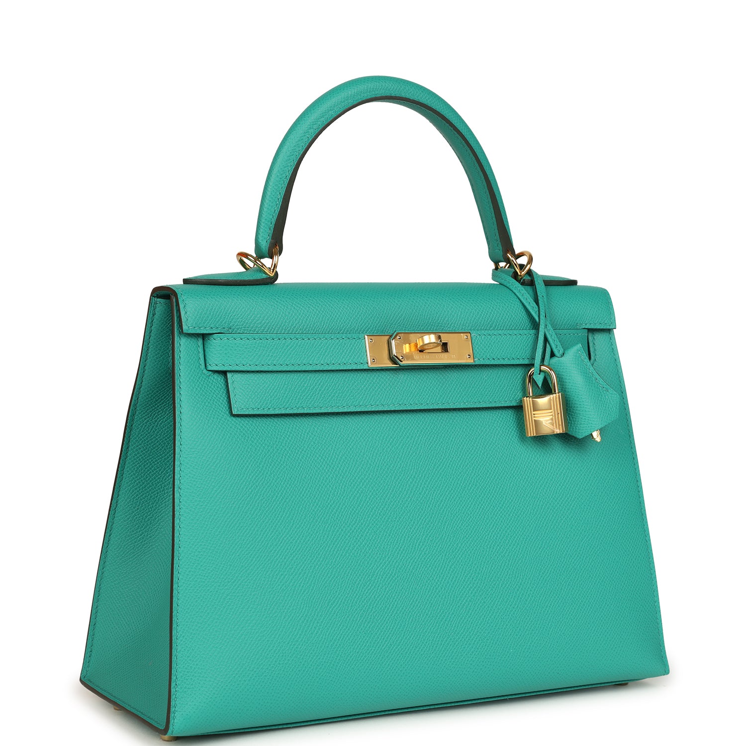 Kelly Sellier 28 Vert Jade Epsom Gold Hardware Bag