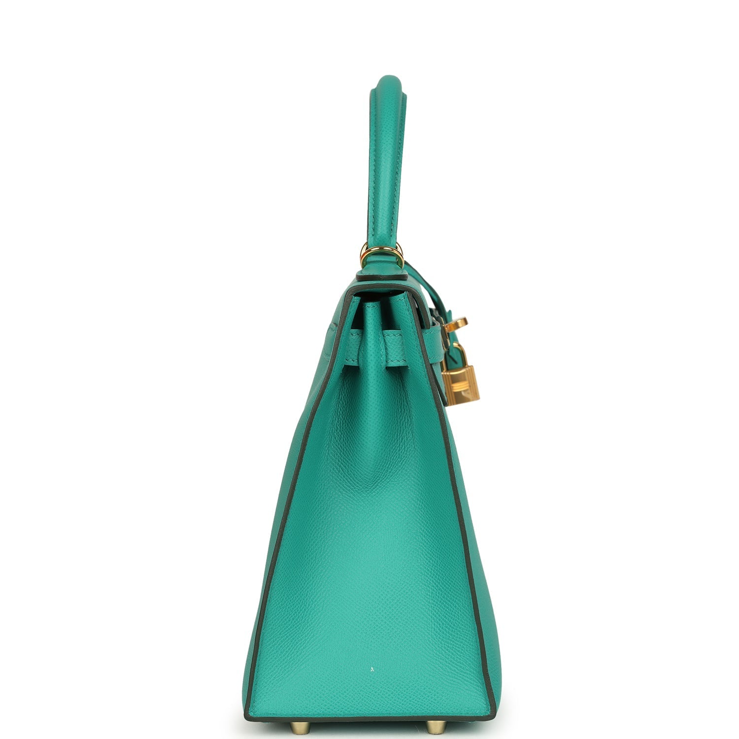 Kelly Sellier 28 Vert Jade Epsom Gold Hardware Bag