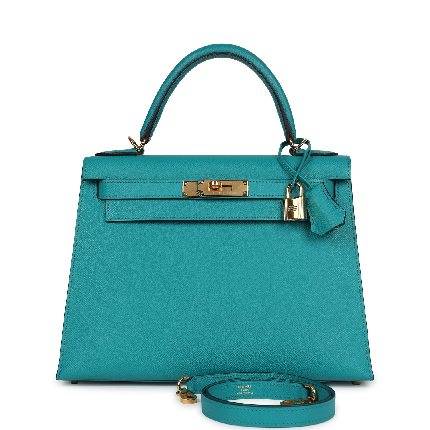 Kelly Sellier 28 Vert Verone Epsom Gold Hardware Bag
