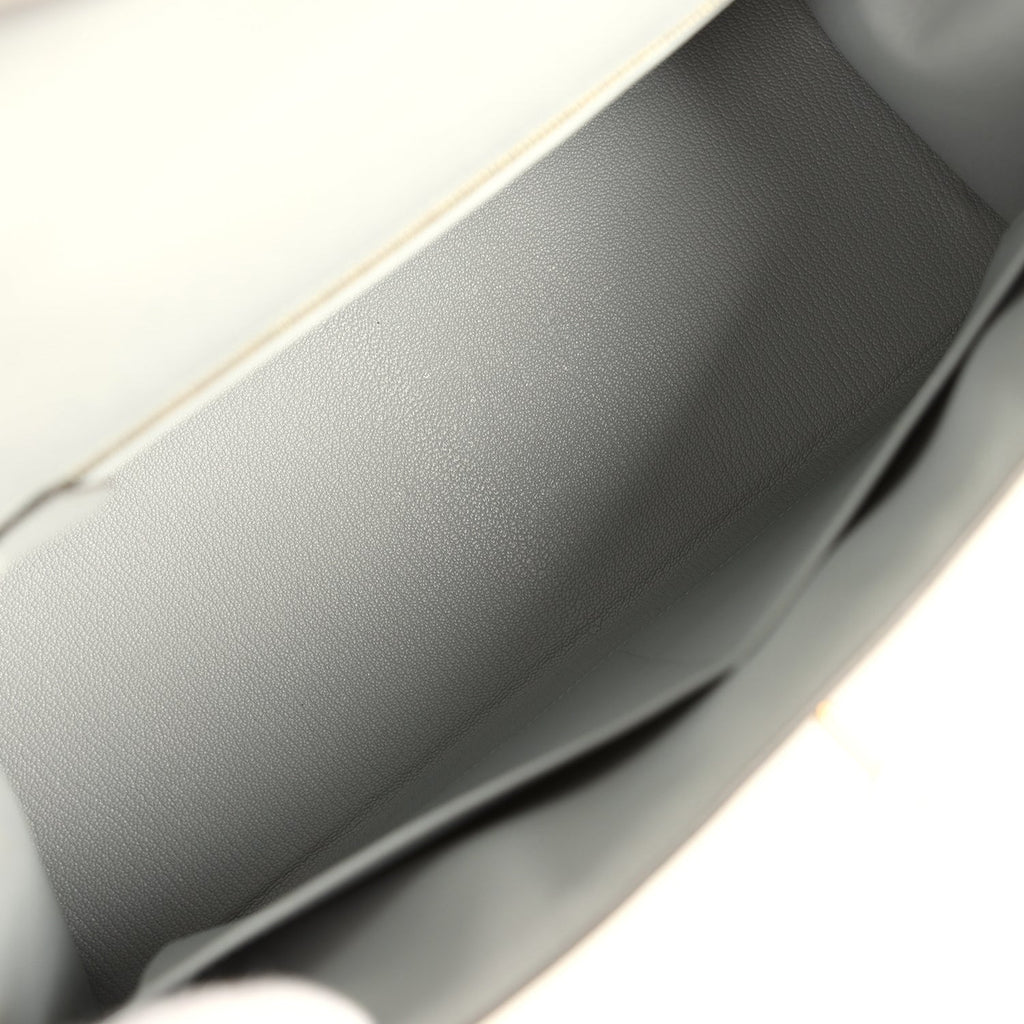 Kelly Sellier 32 Bleu Glacier Epsom Gold Hardware Bag