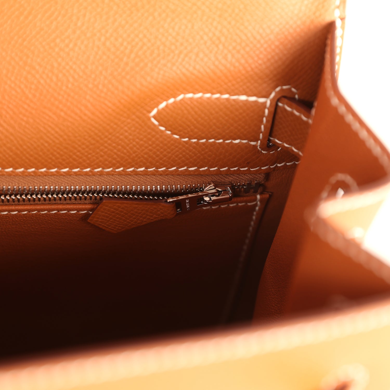 Kelly Sellier 32 Gold Epsom Palladium Hardware Bag