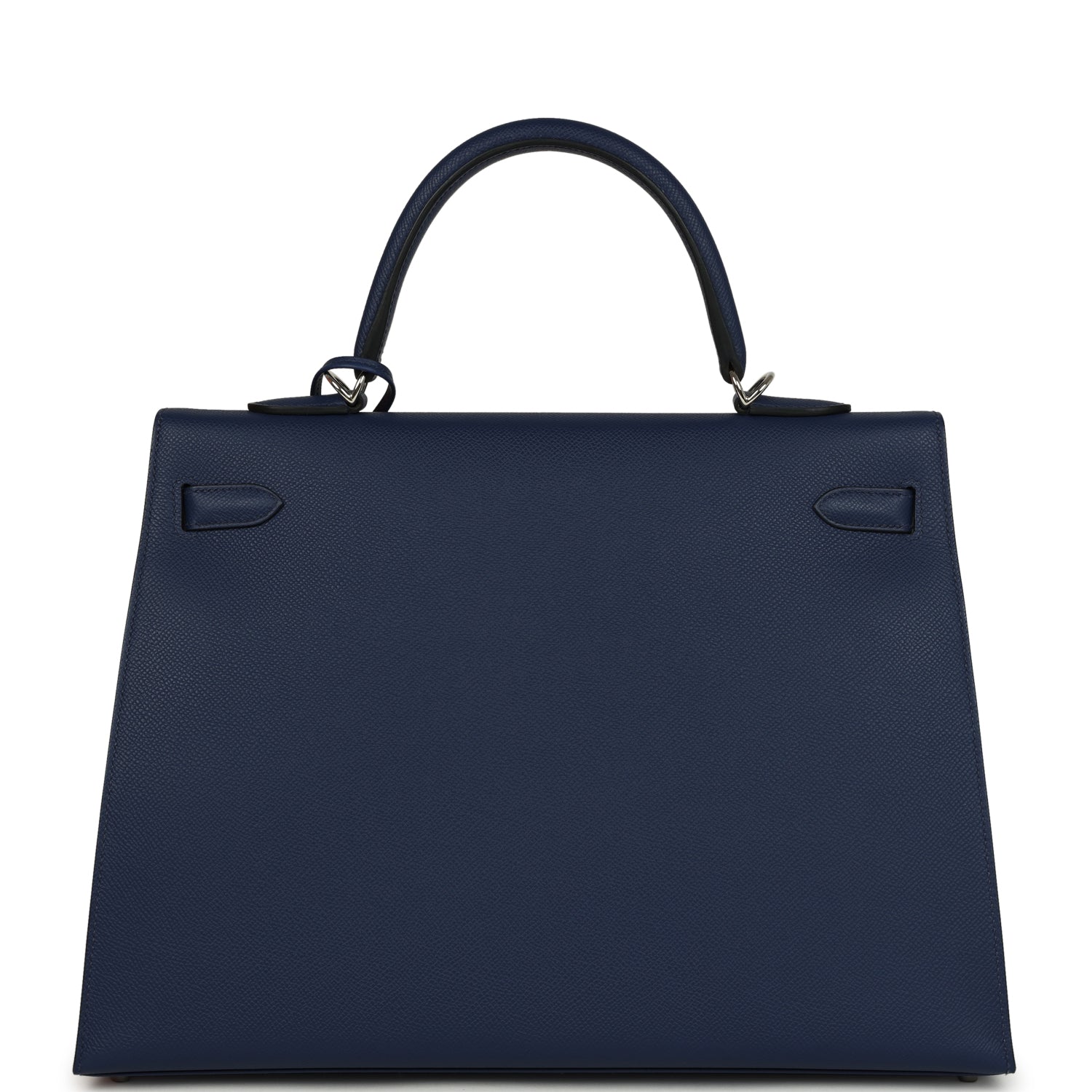 Kelly Sellier 35 Bleu Saphir Epsom Palladium Hardware Bag