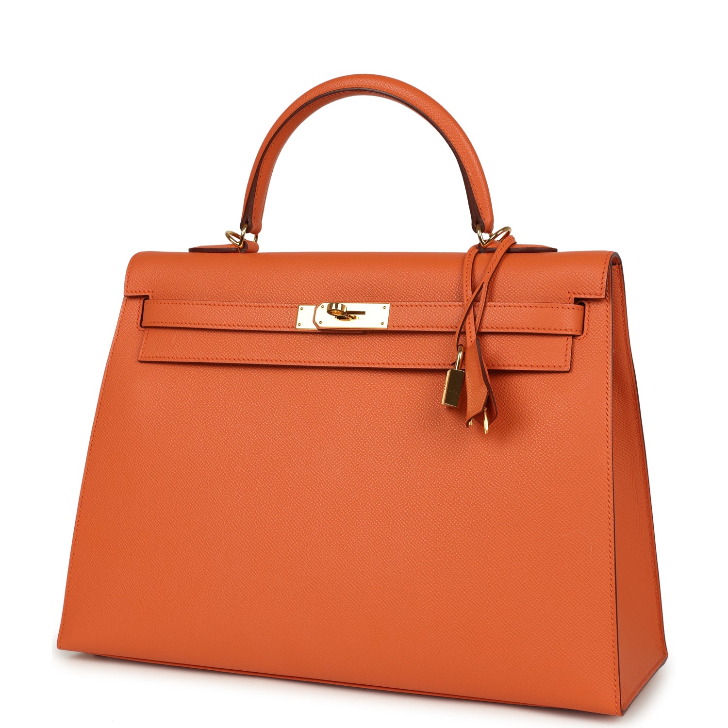 Kelly Sellier 35 Mango Epsom Gold Hardware Bag