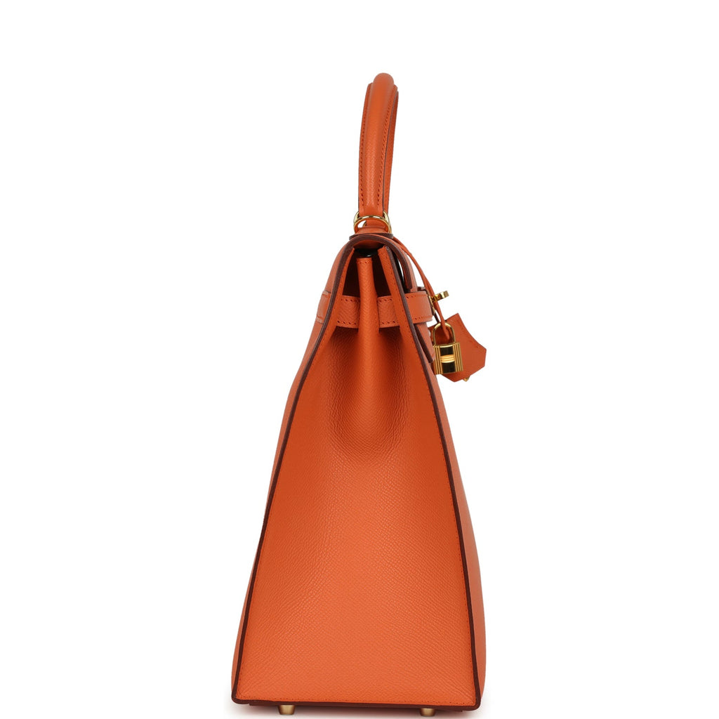 Kelly Sellier 35 Mango Epsom Gold Hardware Bag