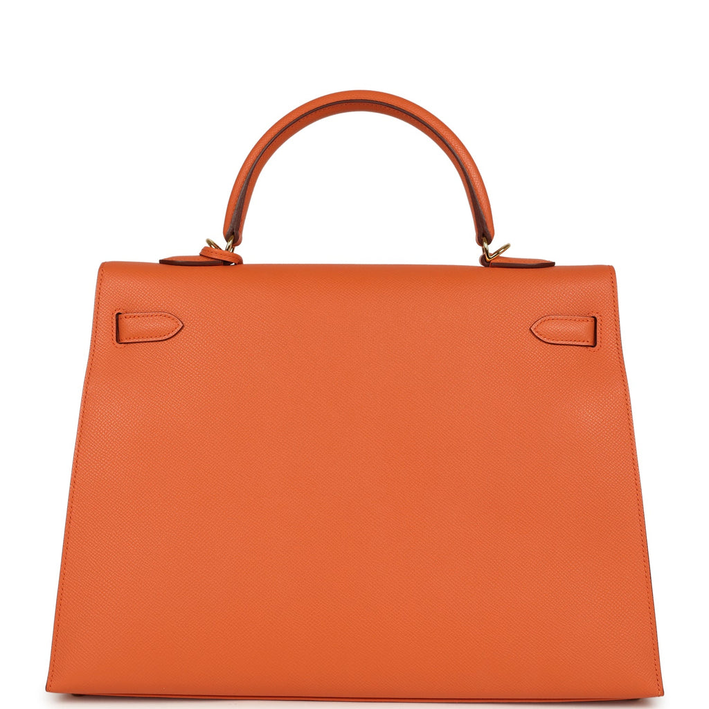 Kelly Sellier 35 Mango Epsom Gold Hardware Bag