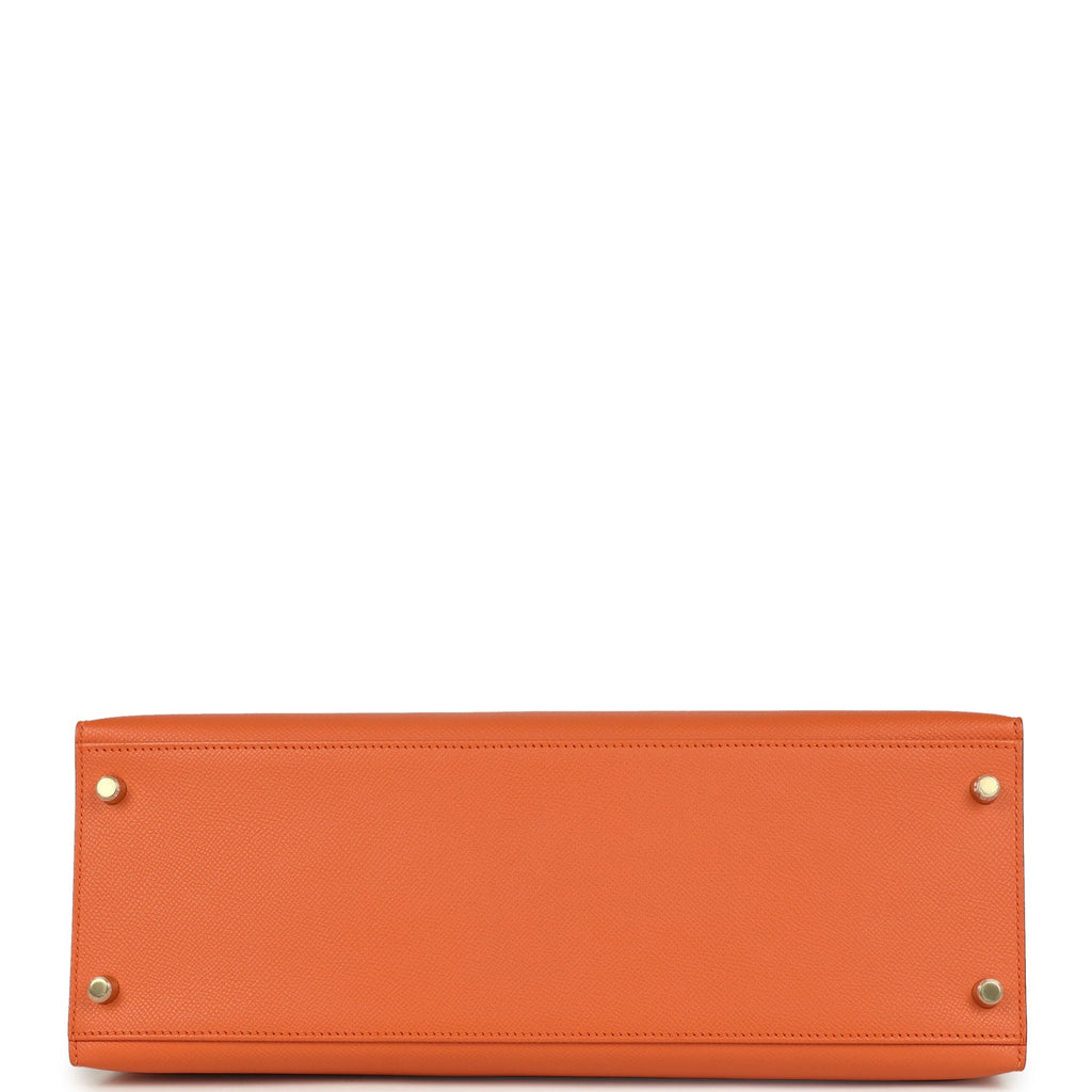 Kelly Sellier 35 Mango Epsom Gold Hardware Bag