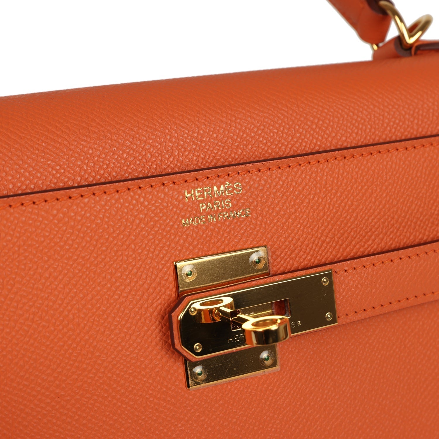 Kelly Sellier 35 Mango Epsom Gold Hardware Bag