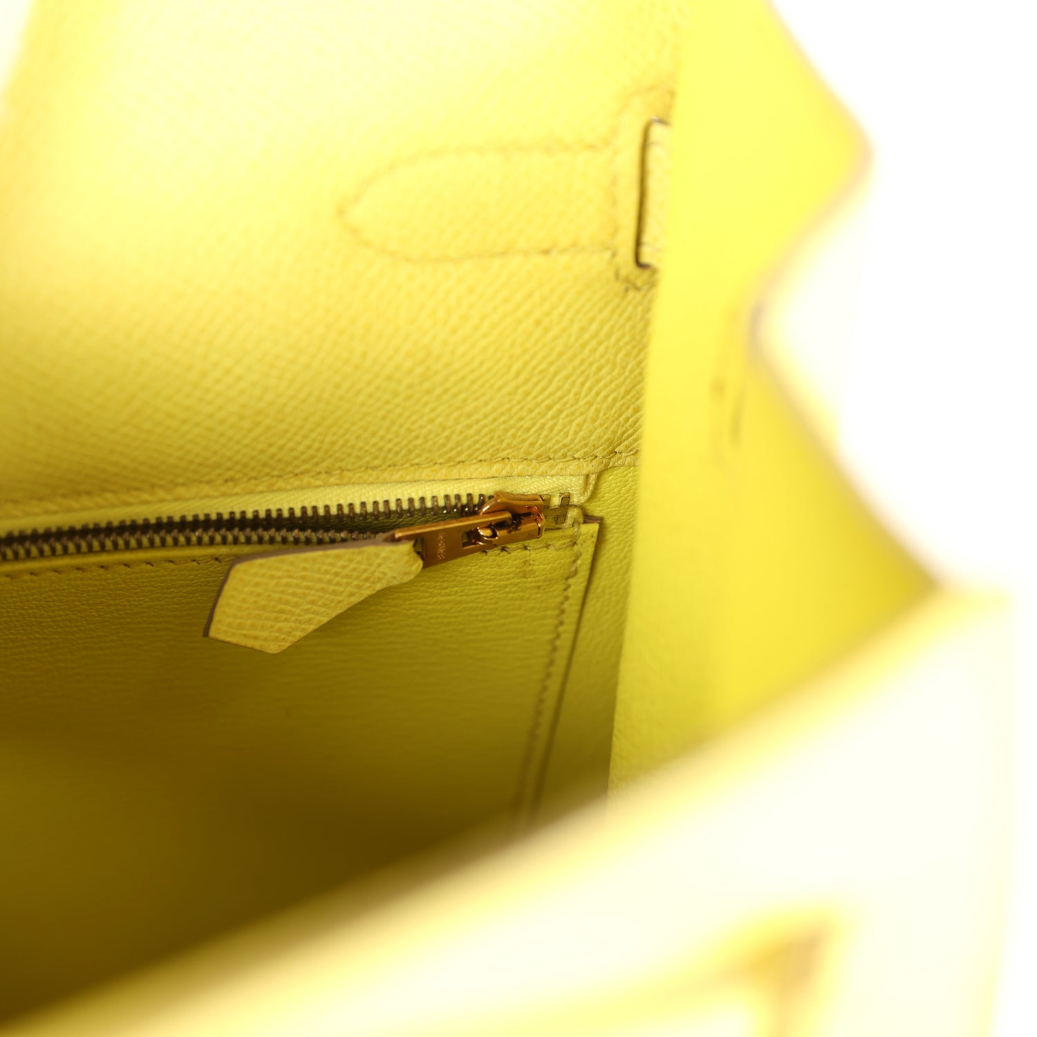 Kelly Sellier 35 Soufre Epsom Gold Hardware Bag
