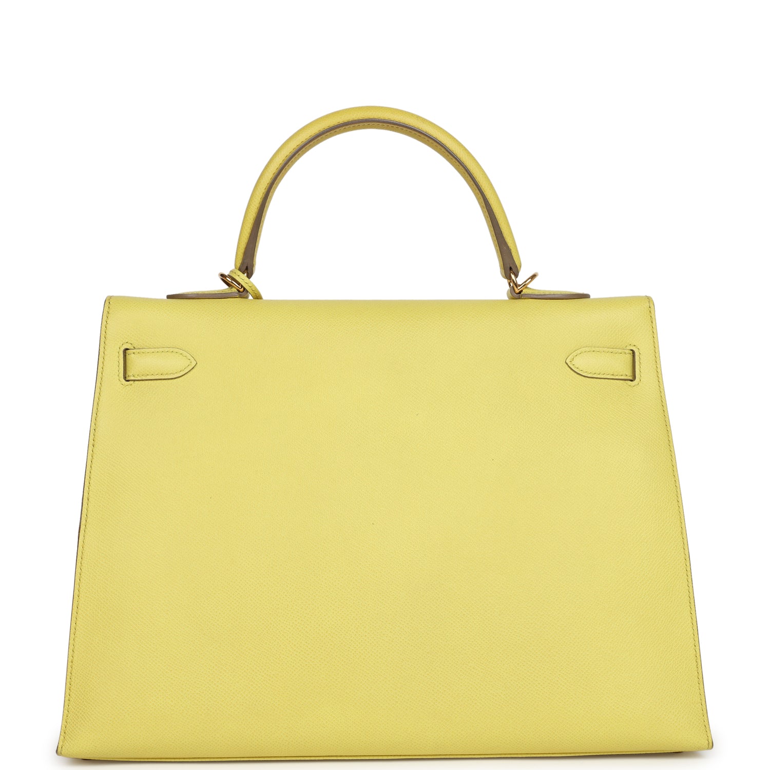 Kelly Sellier 35 Soufre Epsom Gold Hardware Bag