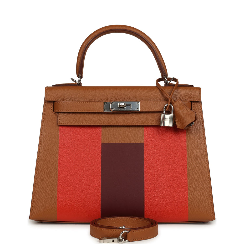 Kellygraphie Kelly Sellier 28 "Lettre H" Gold Epsom Palladium Hardware Bag