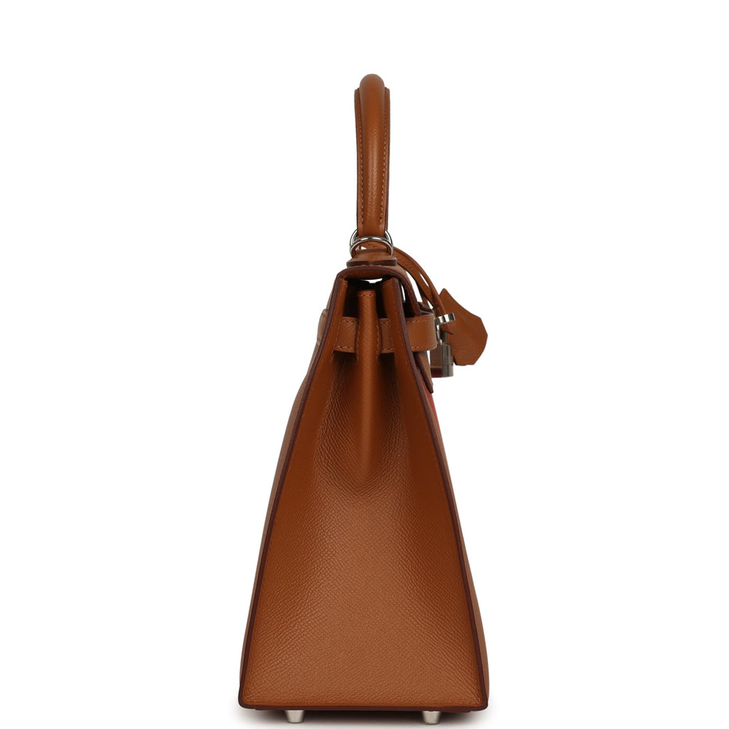 Kellygraphie Kelly Sellier 28 "Lettre H" Gold Epsom Palladium Hardware Bag