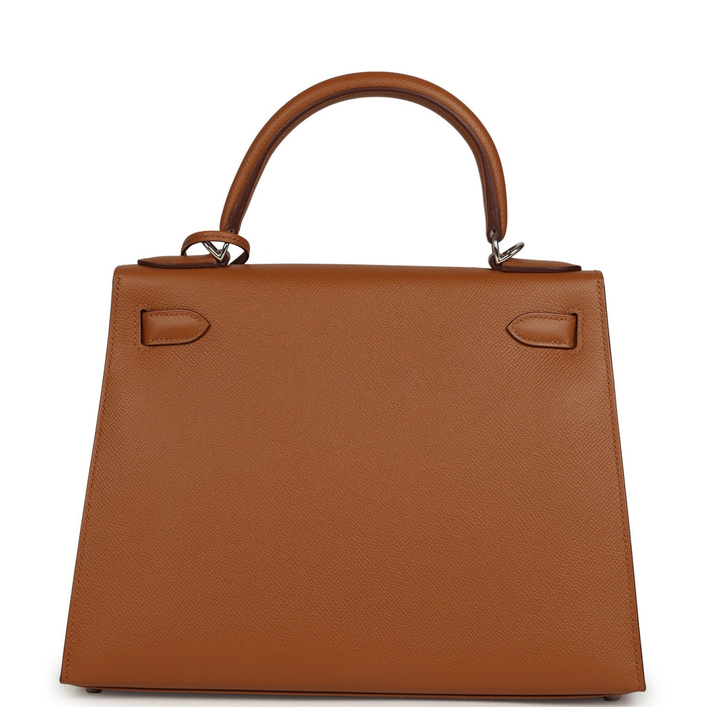 Kellygraphie Kelly Sellier 28 "Lettre H" Gold Epsom Palladium Hardware Bag