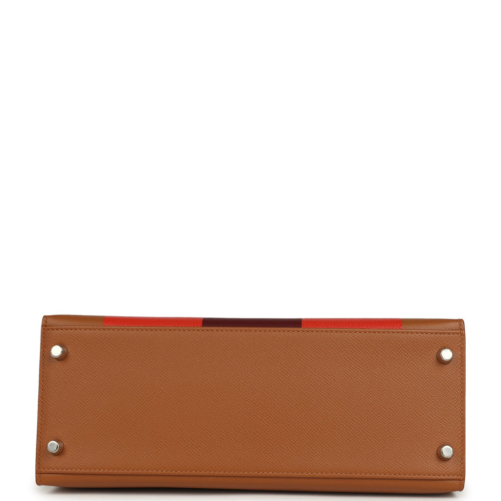 Kellygraphie Kelly Sellier 28 "Lettre H" Gold Epsom Palladium Hardware Bag