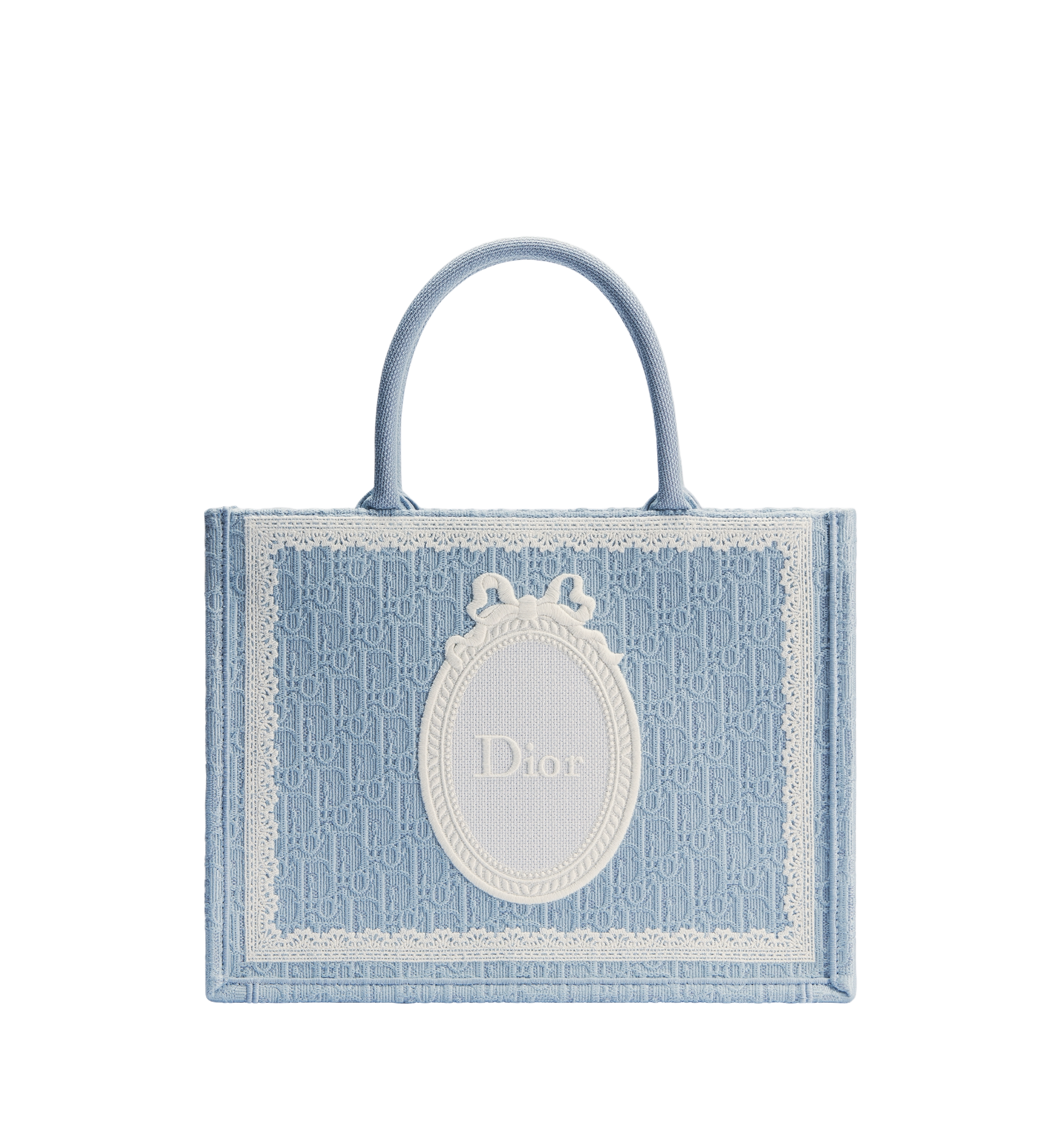 Medium Dior Book Tote with Strap Celestial Blue Bag