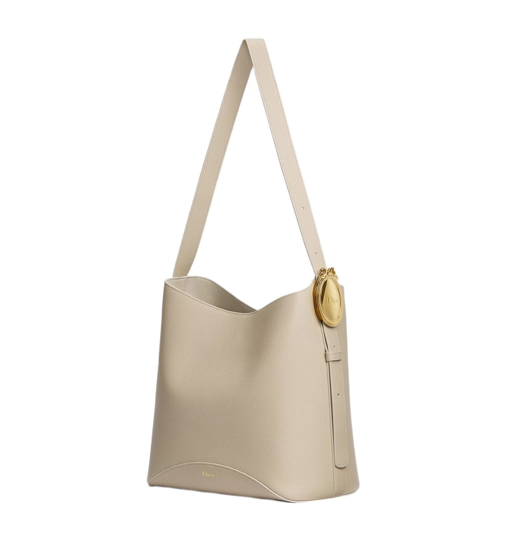 Medium Dior Medaillon Bucket Trench Grained Bag