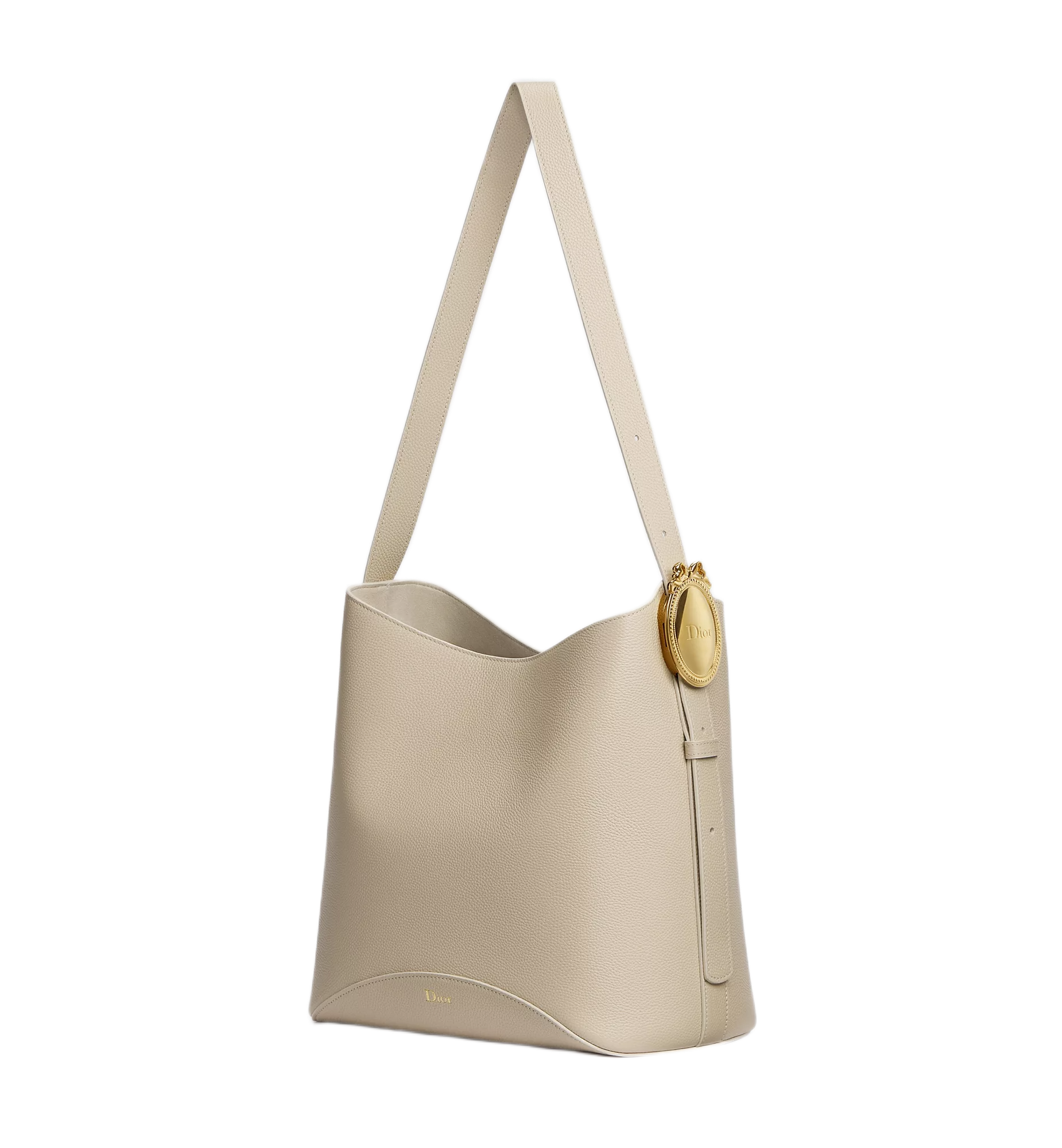 Medium Dior Medaillon Bucket Trench Grained Bag