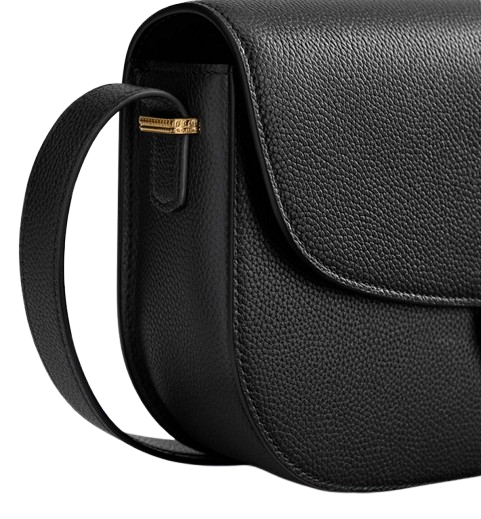 Medium Dior Medaillon Flap Black Grained Bag