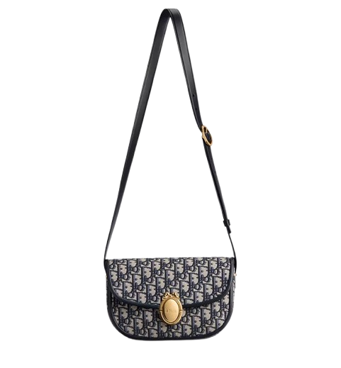 Medium Dior Medaillon Flap Blue Dior Bag
