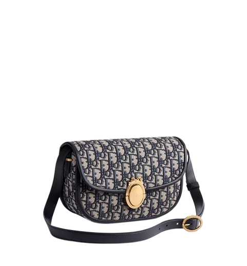 Medium Dior Medaillon Flap Blue Dior Bag