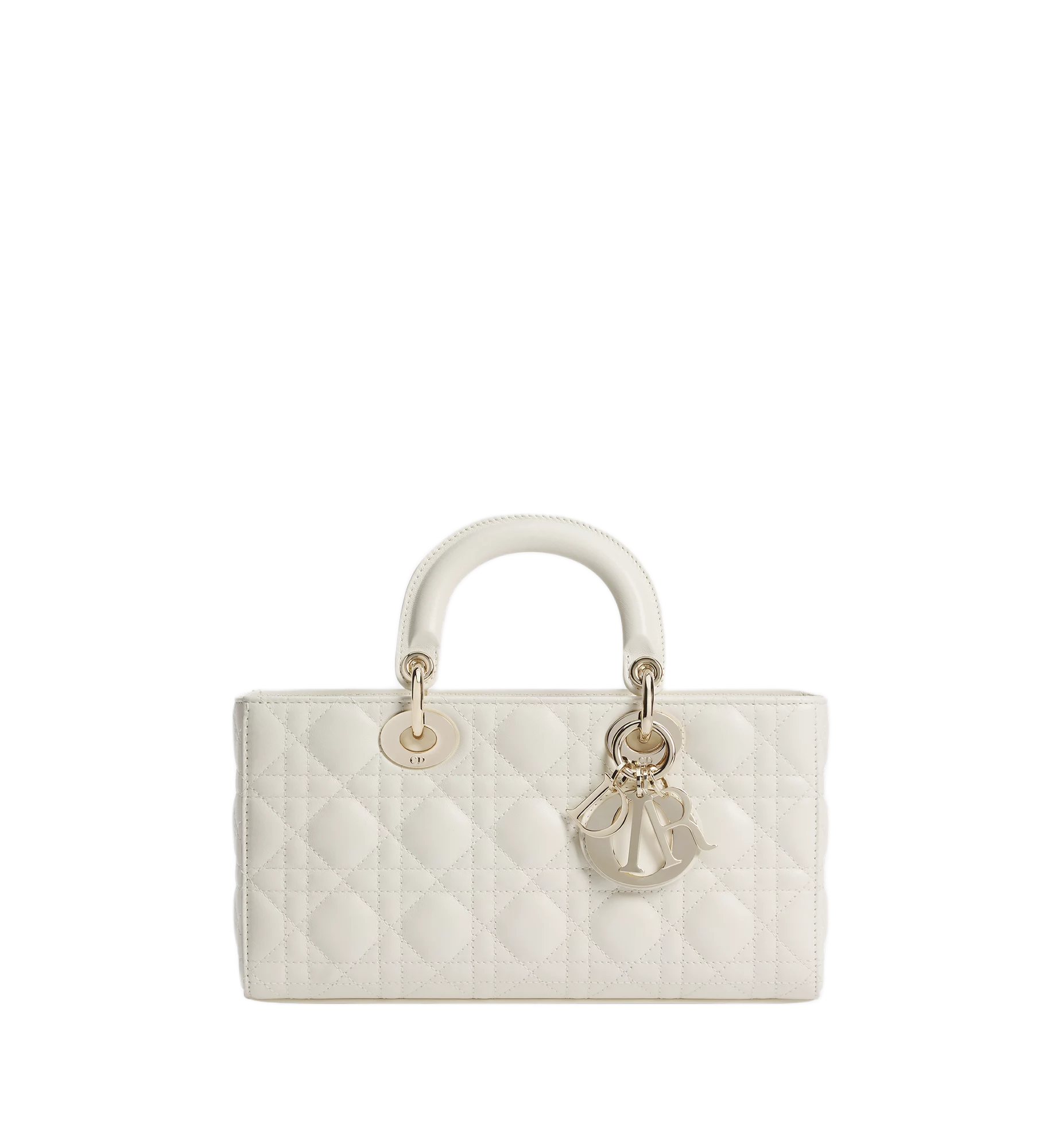 Medium Lady D-Joy Latte Cannage Bag