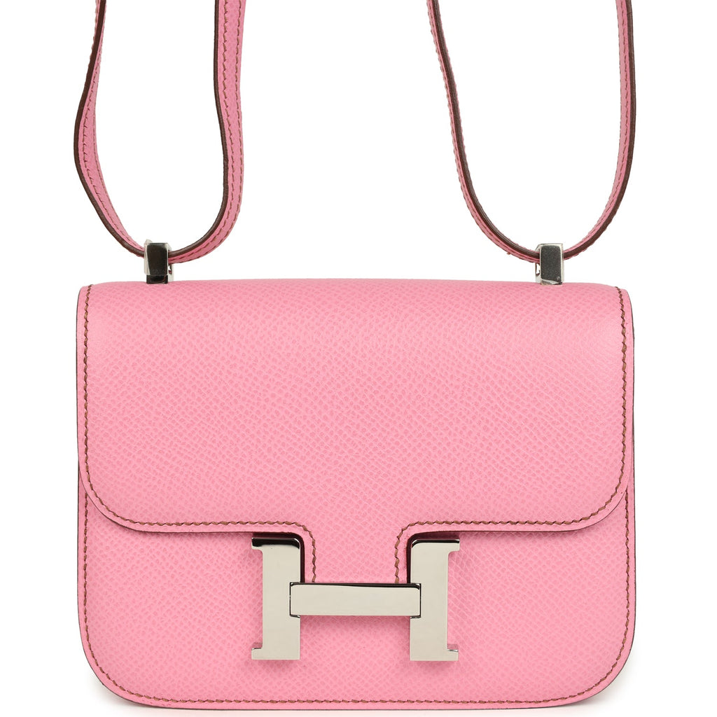 Micro Constance 14 Bubblegum Epsom Palladium Hardware Bag