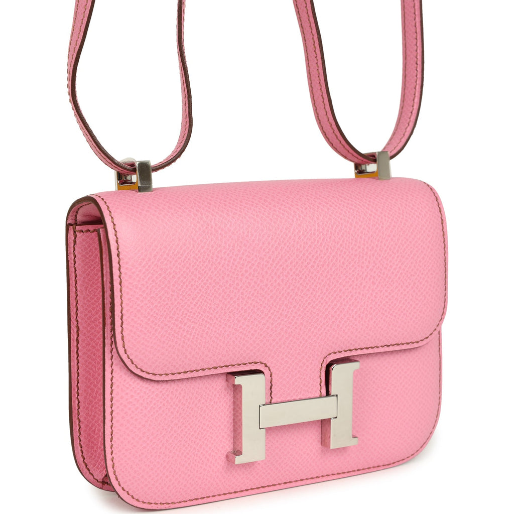Micro Constance 14 Bubblegum Epsom Palladium Hardware Bag