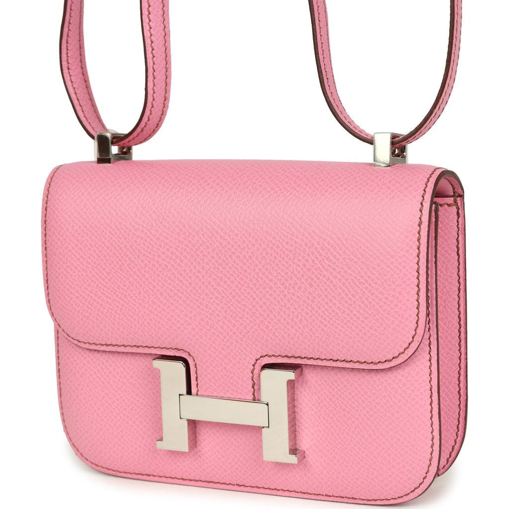 Micro Constance 14 Bubblegum Epsom Palladium Hardware Bag