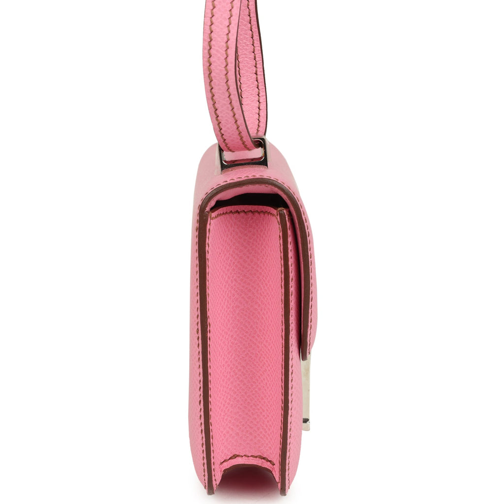 Micro Constance 14 Bubblegum Epsom Palladium Hardware Bag