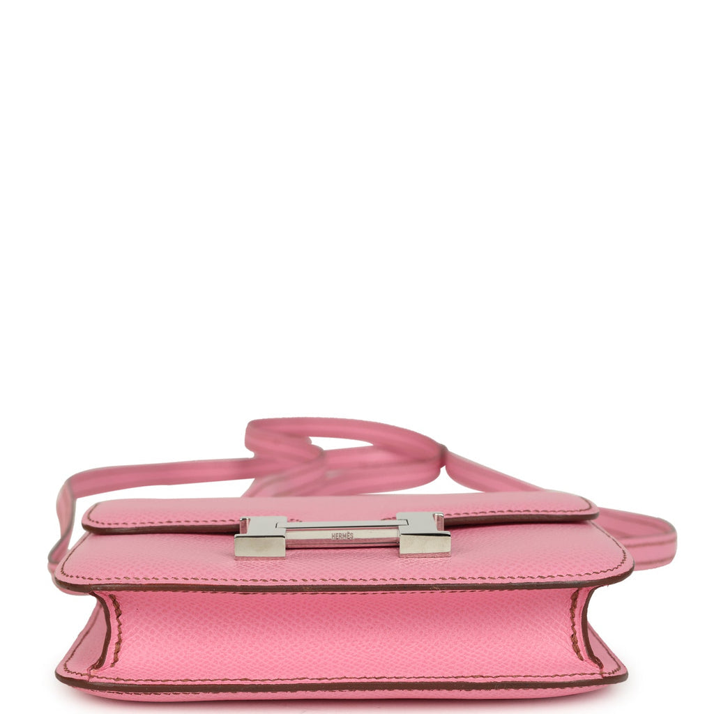 Micro Constance 14 Bubblegum Epsom Palladium Hardware Bag