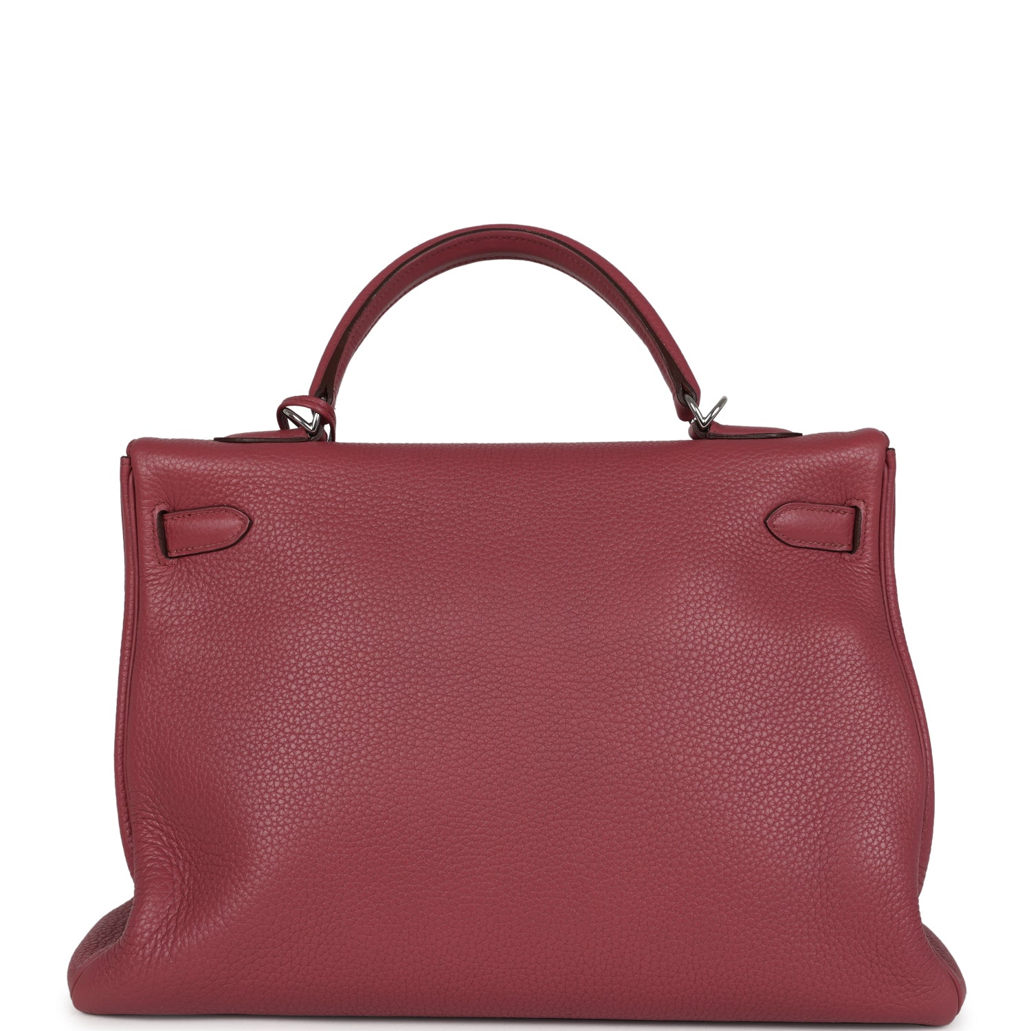 Retourne Kelly 35 Bois De Rose Clemence Palladium Hardware Bag