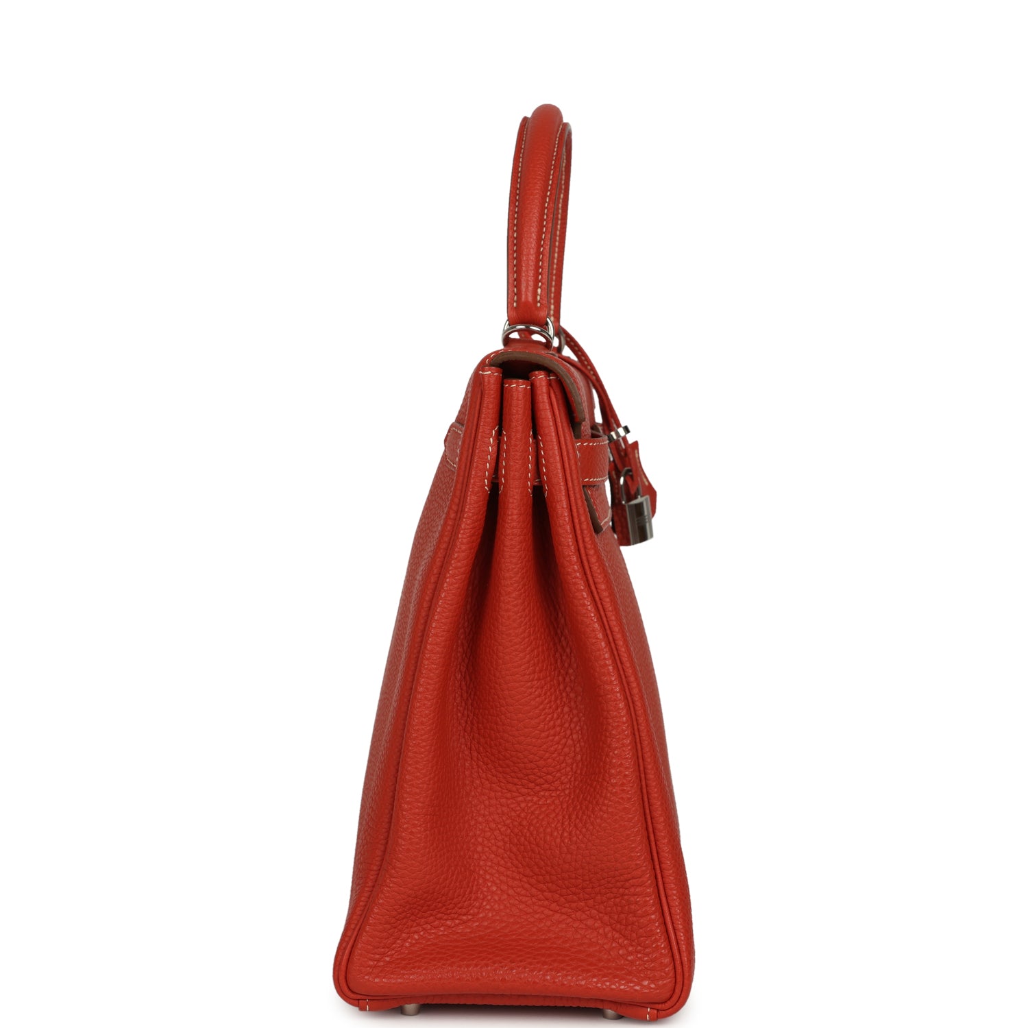 Retourne Kelly 35 Sanguine Clemence Palladium Hardware Bag