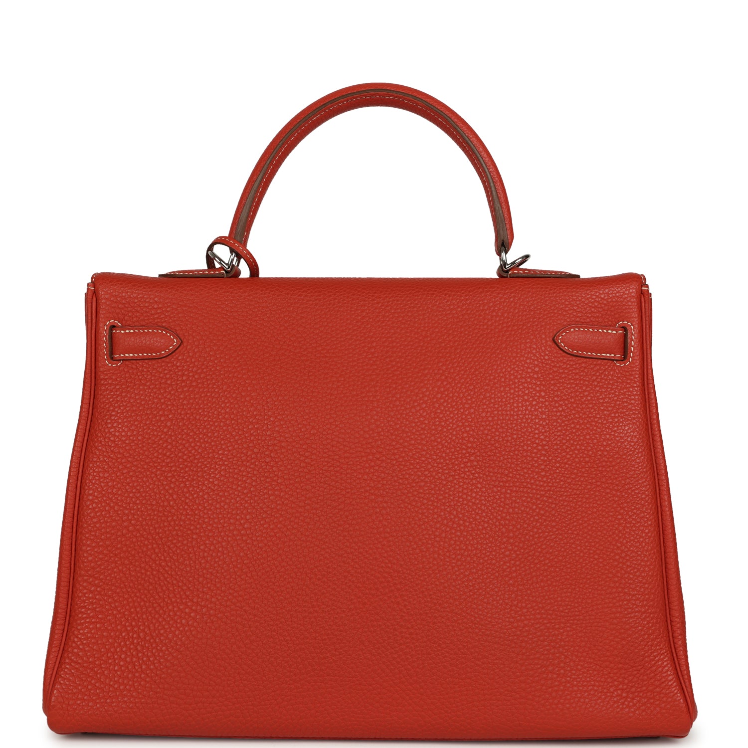 Retourne Kelly 35 Sanguine Clemence Palladium Hardware Bag