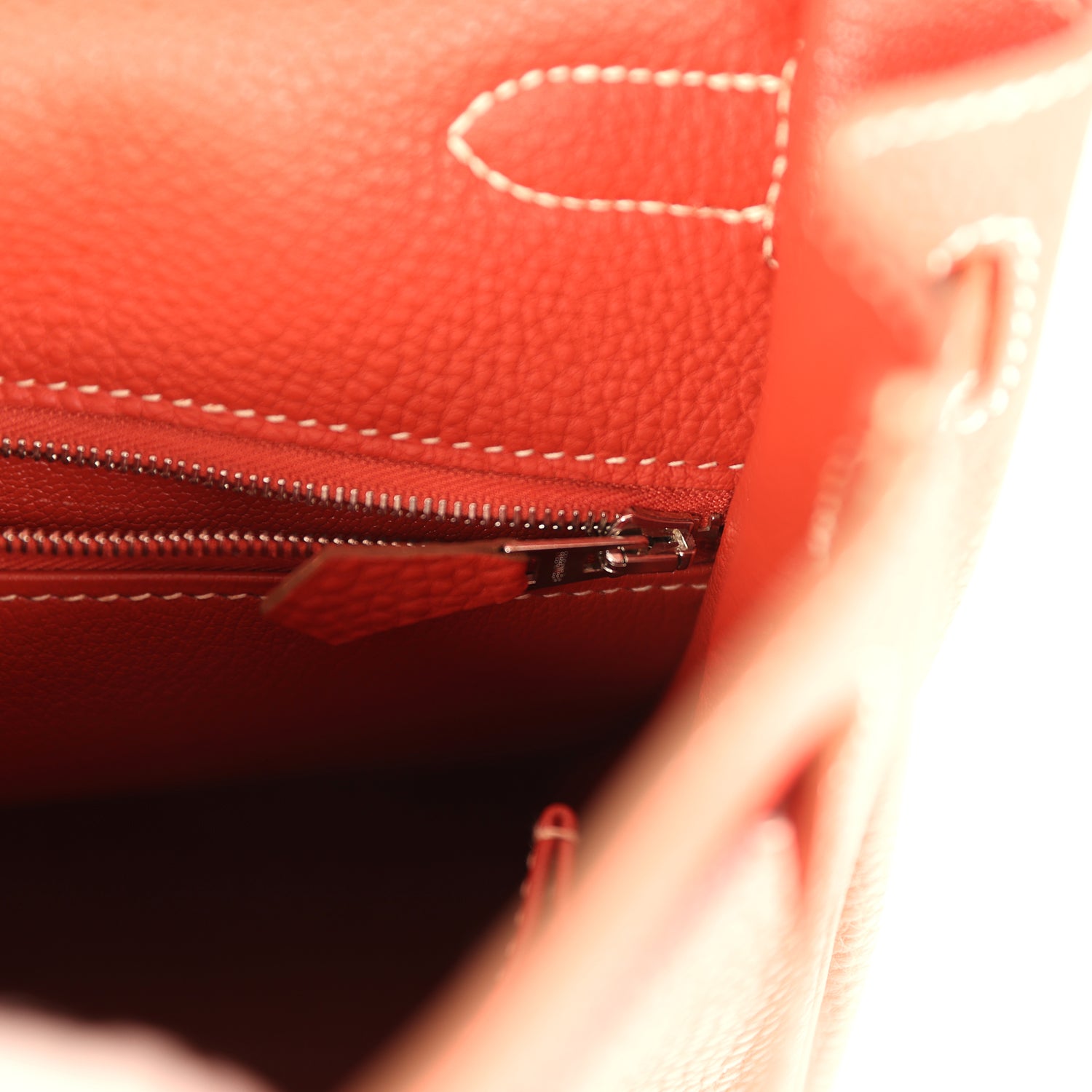 Retourne Kelly 35 Sanguine Clemence Palladium Hardware Bag