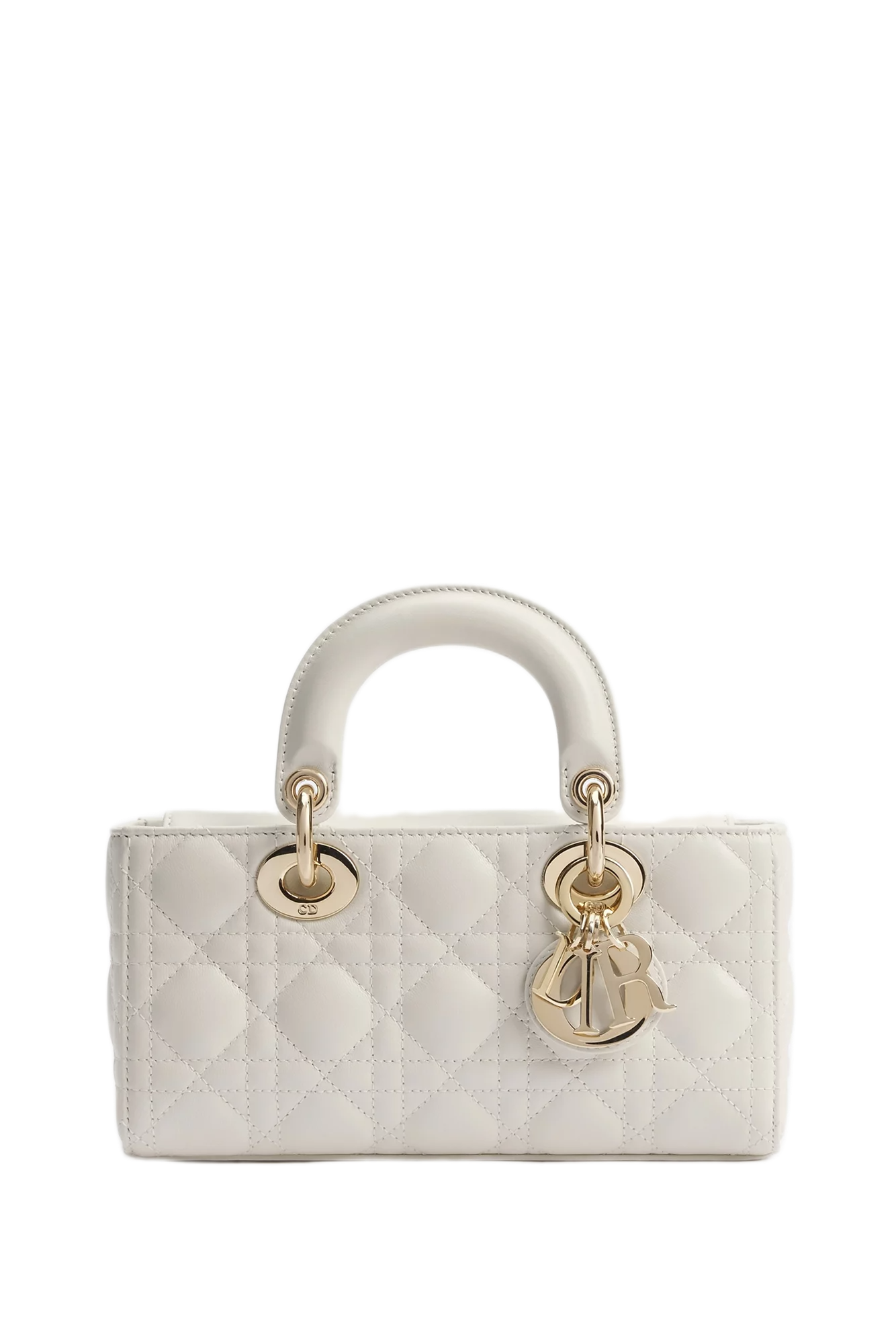 Small Lady D-Joy Metallic Gold-Tone Bag