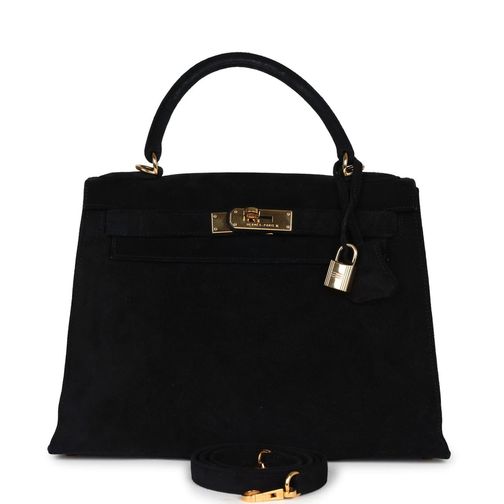 Vintage Kelly Sellier 28 Black Doblis Gold Hardware Bag