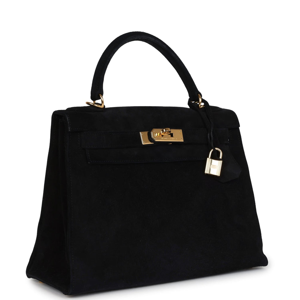 Vintage Kelly Sellier 28 Black Doblis Gold Hardware Bag