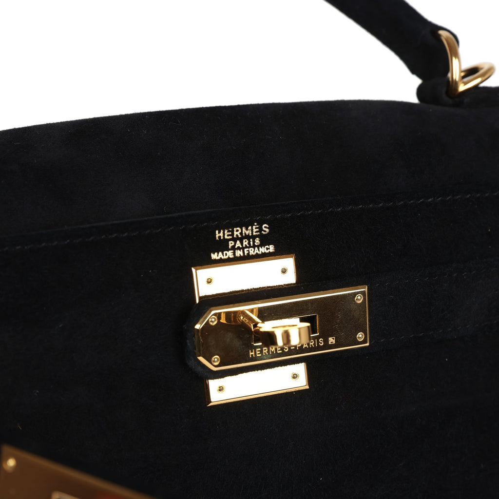 Vintage Kelly Sellier 28 Black Doblis Gold Hardware Bag
