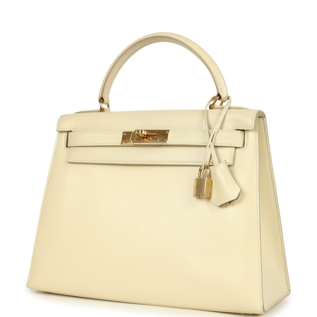 Vintage Kelly Sellier 28 Parchemin Box Gold Hardware Bag